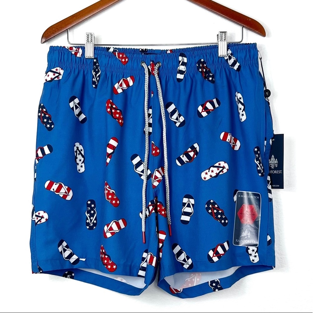 NEW Rainforest Flip-flop Swim Trunks Large